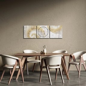 Obraz - Betonowy wzór (z zegarem) (90x30 cm)