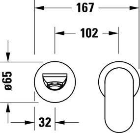 Duravit Wave jednouchwytowa bateria umywalkowa podtynkowa Mosiądz - 16,7 x 6,5 x 22,2 cm