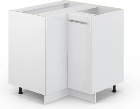 Szafka narożna biały wysoki połysk 80.5x51.6x82 fame-line