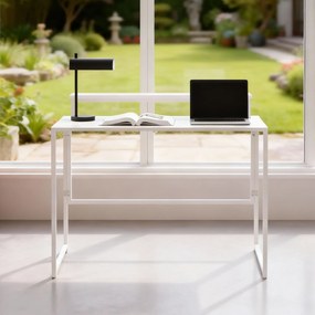 HOMCOM Składane biurko komputerowe z uchwytem na monitor do pokoju pracy 100 x 48 x 87,5 cm | Aosom PL