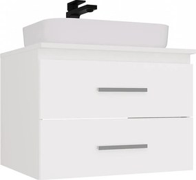 Szafka Łazienkowa NEL 60 | Biała | 60x50x45 cm | Wisząca 2 Szuflady