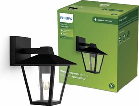 Philips Kinno kinkiet zewnętrzny z dolnym światłem czarny, E27, maks. 1x25 W