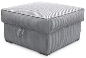 Jasnoszary puf SMART COSARO z miejscem do przechowywania 65x65 cm