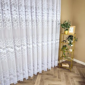 Firana żakardowa Róża trzy ozdobne pasy wzorów - wys. 250 cm