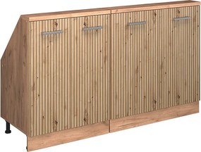 Szafka kuchenna na dach skośny dąb rzemieślniczy 140x46x81.6 r-line