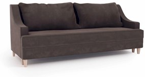 Notting Hill sofa 3-osobowa z funkcją spania i z pojemnikiem na pościel, krawędzie obszyte kedrą. Sofa w stylu modern classic. Sofa do salonu w stylu nowojorskim. Tkanina Matt Velvet, wiele kolorów do wyboru.