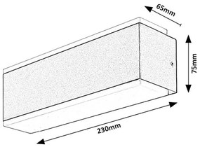 Rabalux 77114 kinkiet zewnętrzny LED Mataro, 12W,3000K, 320lm, IP54