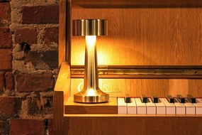 Złota lampa stołowa Lee z dwustopniową regulacją światła