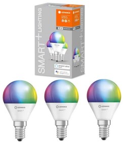 SET 3x LED RGBW Ściemniana żarówka SMART+ E14/5W/230V 2700K-6500K - Ledvance