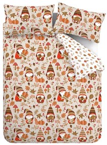 Pomarańczowo-brązowa pościel dwuosobowa 230x220 cm Woodland Gonks – Catherine Lansfield