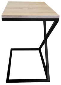 Stolik pomocniczy X boczny podstawa metalowa Loft
