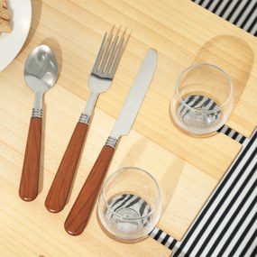 Kosz piknikowy z wikliny Outsunny dla 4 osób z kocem piknikowym, sztućcami, otwieraczem Jasnobrązowy