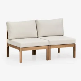 Branson 2-częściowa Modułowa Sofa Ogrodowa Z Drewna Akacjowego Akacja Brąz - Sklum
