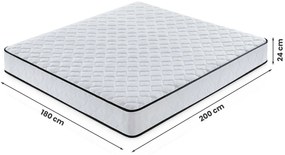 Materac sprężynowy 180x200 cm z pokrowcem W2-D22