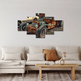 Obraz brązowego samochodu (125x70 cm)