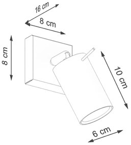 Oliwkowy kinkiet w loftowym stylu - M062-Nona
