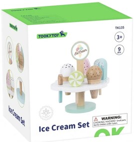 Tooky toy drewniane lody magnetyczne na stojaku