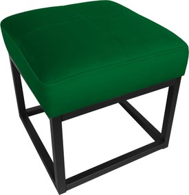 Pufa MAX tkanina Welur loft ławka podnóżek metal : Kolor Stelaża - Czarny , Kolor tkaniny - VELVET - MG25, Typ tkaniny - Velvet