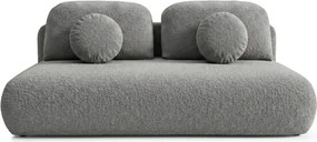 Sofa BASE Rozkładana Dwuosobowa Ciemnoszara Boucle Nowoczesna