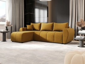 BEDANTE narożnik MOLISA L Itaka 33 lewa pomarańczowy z funkcją spania sofa w kształcie litery L z pojemnikiem na pościel