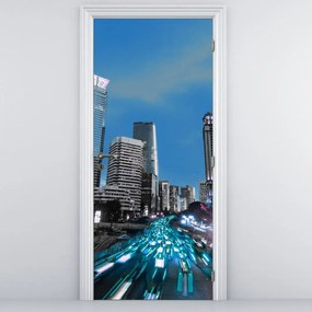 Fototapeta na drzwi - Miasto nocą (95x205cm)