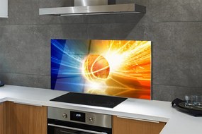 Szklany Panel Wieczorny Trening Koszykówki