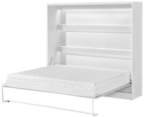 Pionowy biały tapczan z półką 160x200 L4-L68