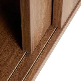 Szafka pod telewizor SLIDY, kolor ciemnego drewna, 120 x 40 x 42 cm