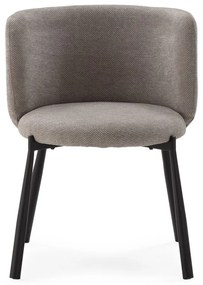 Szare tapicerowane fotele jadalniane zestaw 2 szt. Ginny – MOME