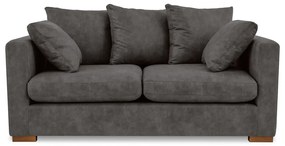Antracytowa sofa z imitacji skóry 175 cm Hamburg – Scandic