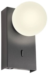 Redo 01-4659 - Kinkiet LED NORMA LED/5W/230V CRI 90 USB czarny