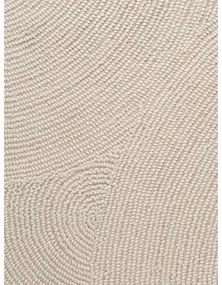 Wełniany okrągły dywan tkany ręcznie w jasnym naturalnym kolorze ø 150 cm Eleni Natural White – Hanse Home
