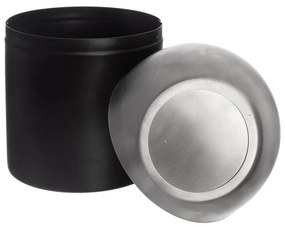 Czarny kosz na śmieci ze stali nierdzewnej 1,2 l BLACK – Orion