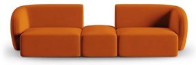 Aksamitna sofa w kolorze terakoty 246 cm Paolo – Milo Casa