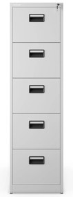 Metalowa szafa kartotekowa SARA V5, 460 x 1630 x 620 mm, szara