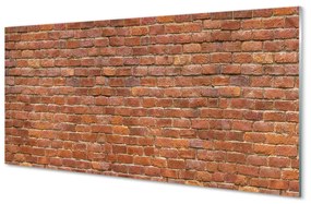 Szklany Panel Cegła mur vintage