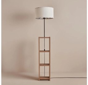 Lampa stojąca AYD 1xE27/40W/230V brązowa/biała