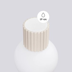 Kinkiet HALO beżowy IP44 ryflowany SOLLUX  LIGHTING