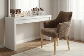 Nowoczesne krzesło Diamond z podłokietnikami i drewnianymi nogami