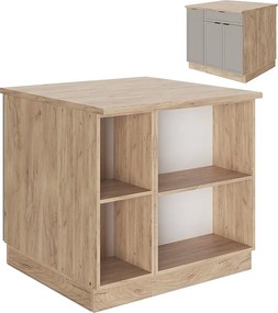 Wyspa kuchenna greybeige 90x60x82 fame-line