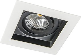 Zestaw 5 wpuszczanych reflektorów białych z czarnym - Carree