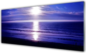 Panel Szklany do Kuchni Słoneczny Odblask Na Falach