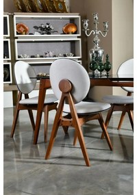 Zestaw krzeseł do jadalni Touch Cream and Walnut, 2 szt.