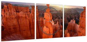 Obraz - Park Narodowy Utah (z zegarem) (90x30 cm)