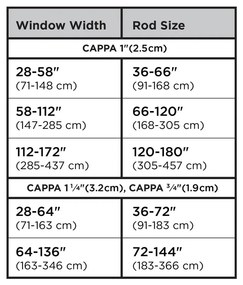 Stalowy regulowany karnisz 91 - 168 cm Cappa – Umbra