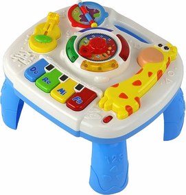 Interaktywna tablica edukacyjna 2 w 1 dla małych dzieci z ruchomym zegarem i aktywnościami muzycznymi