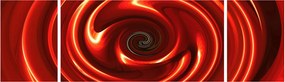 Abstrakcyjny obraz - czerwona spirala (170x50 cm)