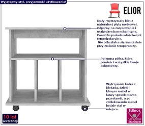 Kontener biurkowy w kolorze szarego betonu G5-F87