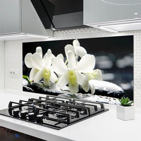 Szkło Ozdobne do Kuchni Orchidea na Rzecznych Kamieniach