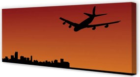 Obraz drukowany na płótnie Samolot w Chmurach